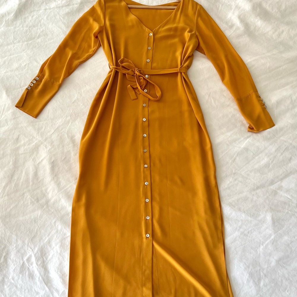 Spanish Long Sleeve maxi reversible Dress